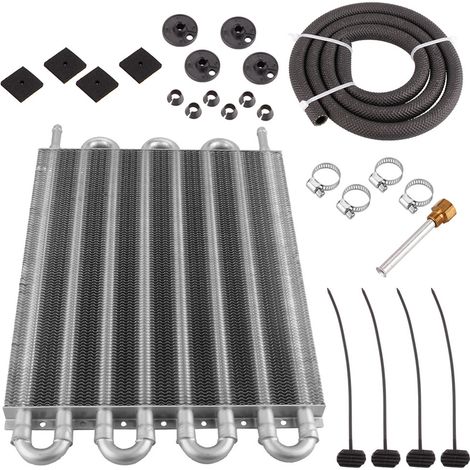 Decdeal Condenseur tubulaire de climatisation A/C en alliage d'aluminium, Tube à 8 rangées, accessoires universels modifiés pour voiture (1/5)