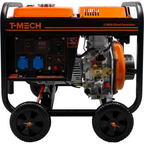 T-Mech 2kVA Portable Diesel Generator Open Frame (1/5)