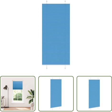 Fensterrollos - Plissee Blau 85x200 cm Stoffbreite 84,4 cm Polyester (1/5)