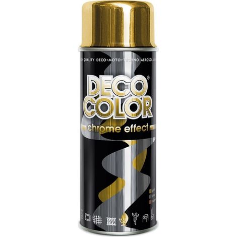 Vernis acrylique chromé doré Deco Color en spray 400 ml