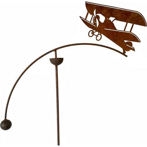Tiger Moth Single Wind Rocker - W50 x H148.5 cm - Bare Metal/Ready to Rust