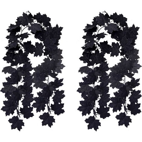Guirlande Automne Feuilles D'érable - 170 cm - Décoration Intérieure Extérieure - Halloween Merci - Lot de 2 (1/5)