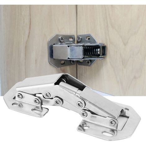 10 charnières à pont en acier laminé à froid sans perçage pour portes d'armoires n° 2 (1/5)