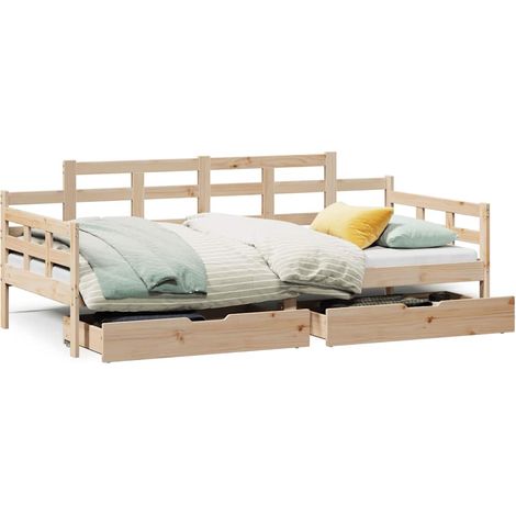 Maison Exclusive - Dormeuse con Cassetti 90x190 cm in Legno Massello Pino