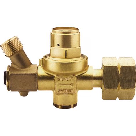 Regolatore di pressione propano con manometro 4 bar 12 kg/h W 21,8x1/14 pollici LH