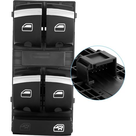 Elektrischer Fensterheberschalter Power Master für Audi A3 A4 A6 S6 RS6 Q7 - Türschalter 4F0 959 851H, Original-Autoteil (1/5)