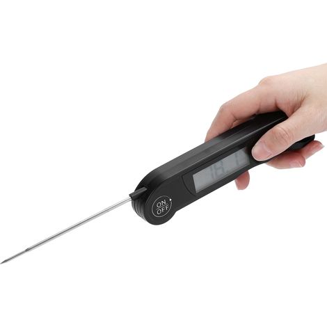 Thermomètre électronique pliable pour barbecue avec alarme - Mesure de température des aliments (1/5)