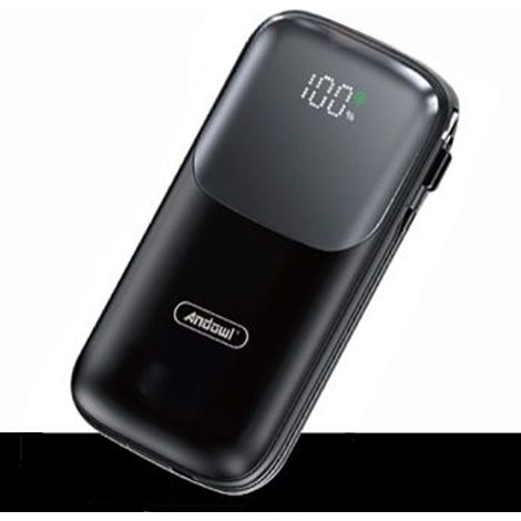 Andowl - Power Bank Portatile 12000mah Display Led Digitale Intelligente Cavi Integrati Q-cd017 - (1/3)