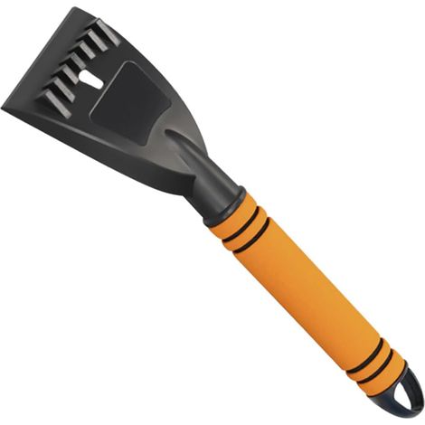 Eiskratzer für die Windschutzscheibe, Multifunktionswerkzeug aus robustem ABS-Kunststoff, ergonomischer orangefarbener Griff, Schneebeseitigung und Enteisung im Winter, unverzichtbares Autozubehör (1/5)