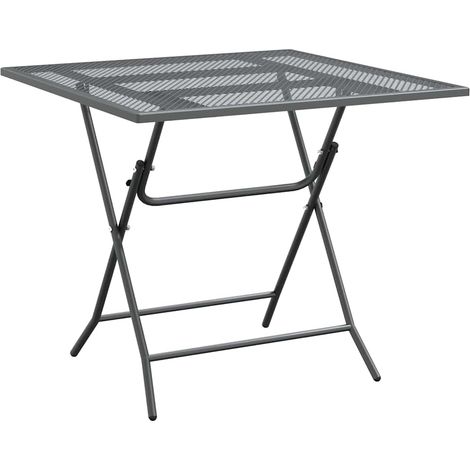 Maison Exclusive - Gartentisch 80x80x72 cm Streckmetall Anthrazit (1/5)