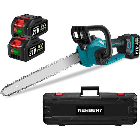21V Akku-Kettensäge mit bürstenlosem Motor, 30cm Führungsschiene, LED-Anzeige, mit zwei 4,0Ah-Akkus (1/5)