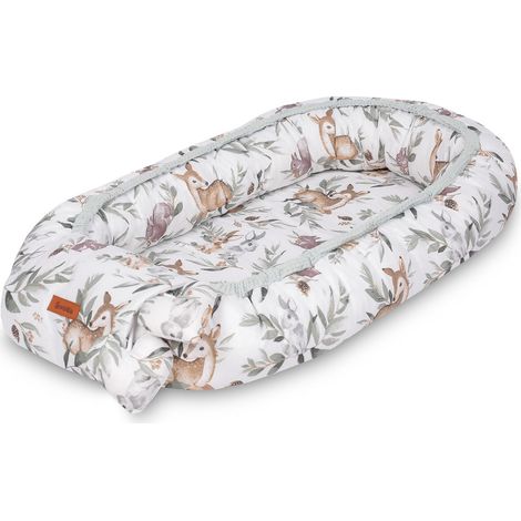 Cocon gaufré 80x45 menthe cerf + oreiller (1/4)