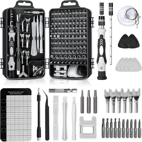 Juego de mini destornilladores 138 en 1, kit de herramientas de precisión, caja pequeña, destornillador Torx, desmontaje de ordenador, portátil, para Macbook, iPhone, reparación, gafas, bricolaje, rel (1/5)