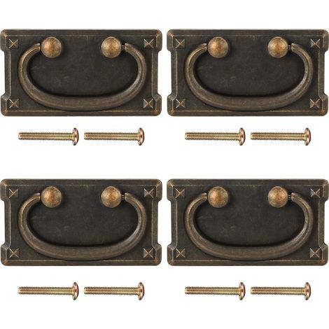 Vintage-Schubladengriffe, antike Bronze-Möbelgriffe für Schranktüren, Schubladen, Schränke, dekorativ, 95 x 51 mm (1/5)