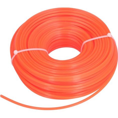 Fil de rechange pour coupe-bordures, haute flexibilité, installation facile, résistant à l'usure, corde de coupe en nylon rouge 3.0 quadrate (1/5)