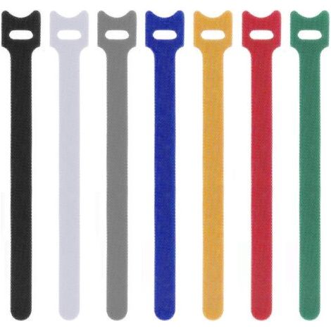 QORVA-Attache Cable,70 pcs Scratch Cable Sangles Câble Réutilisables Serre Cable Management Organisateur Rangement Cable Attaches de Câble,pour Maison Bureau Câbles TV Organisation (1/5)