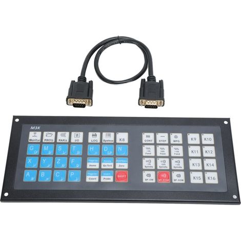 CNC controller system keyboard extension panel with cable for 3, 4 or 5 axes (1/5)