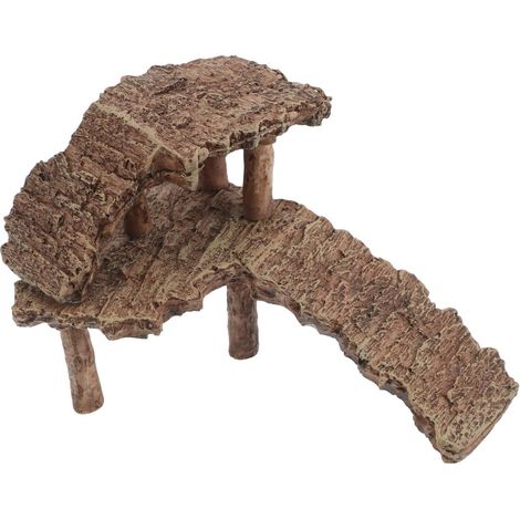 Resin Platform for Reptiles, 2 Pieces, Versatile Functionality and Natural Sunbathing Experience, for Terrariums and Aquariums of Small Lizards and Chameleons (1/5)