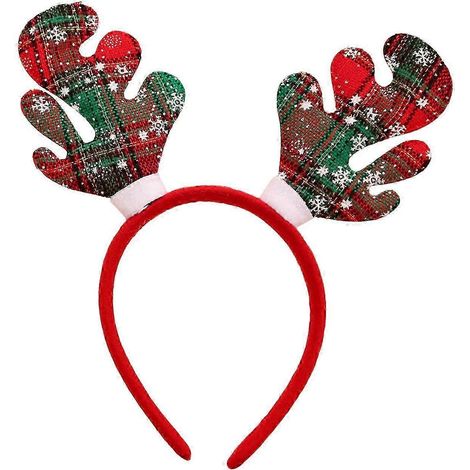 Bandeau de Noël à paillettes, décor bois de renne, serre-tête élastique pour enfants et adultes, paillettes festives-9