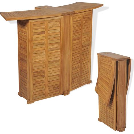 Klappbarer Bartisch 155x53x105 cm Teak Massiv
