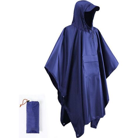 Regenschutz für Motorrad, Camping, Wandern, Reisen, Regenbekleidung, blaues Zelt (1/5)