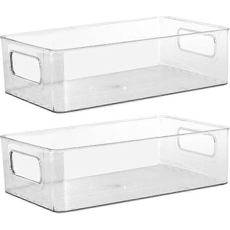 2x Aufbewahrungsboxen für Vorratsschrank, Kühlschrank, Küchenarbeitsplatte und Schrank