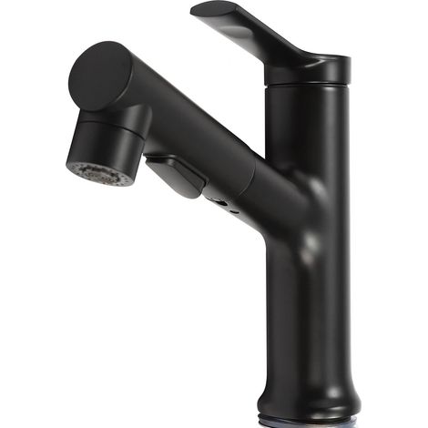 Rubinetto da cucina per bagno, doccia estraibile, rubinetto da cucina caldo e freddo con 3 tipi di getto