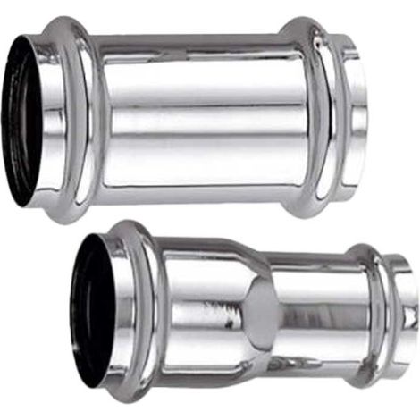 MANICOTTO PER CANOTTI IN OTTONE CROMATO CON O-RING  Ridotto Ø32-26 x 70 mm