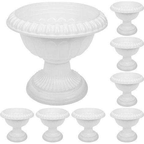 Pots de fleurs en plastique de style européen, lot de 8, parfaits pour les mariages. (1/5)
