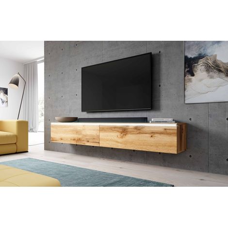 furnix tv lowboard Bargo w180 x h34 x t32 avec led Wotan / Wotan