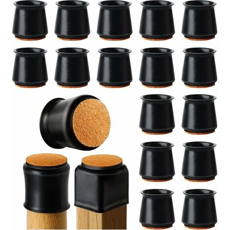 Protecteurs De Pieds De Chaise - En Silicone Et Feutre - Pour Sols Bois - Anti-rayures Et Anti-bruit - Lot De 16 (1/5)