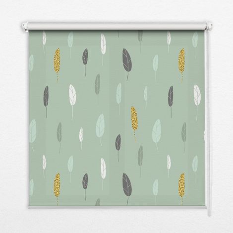 Innenrollo Fensterrollo - Rollo ohne Bohren - Sichtschutzrollo - Lichtdurchlässiges Rollo - Rechteckiges - Rollo - (130 cm x 140 cm) - Bunte Bäume (1/5)