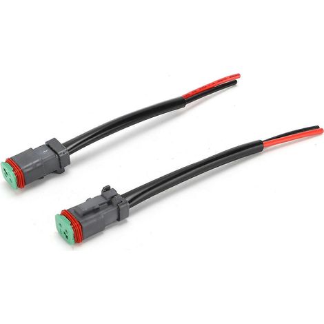 2 connecteurs DT 2 broches mâle/femelle pour faisceau de câblage étanche IP68 pour barre lumineuse de travail LED (1/5)