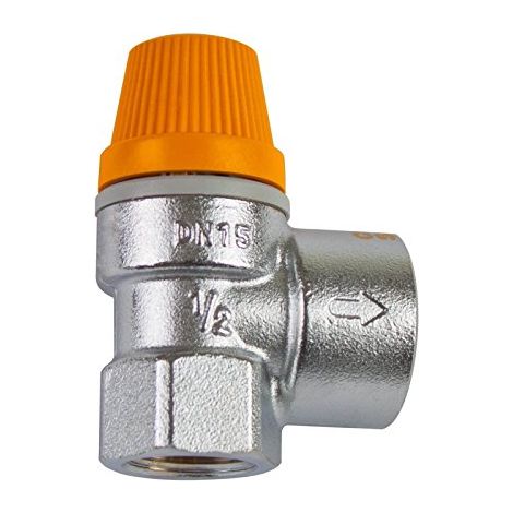 Valvola di sicurezza per impianti solari Caleffi 253 10 bar - 1/2" F x 3/4" F