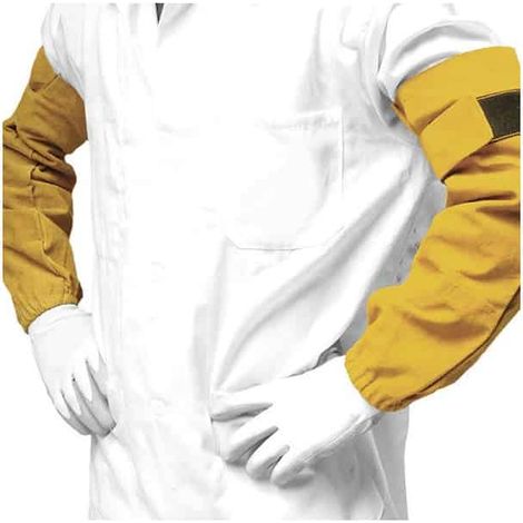 Gant de soudeur cuir vachette résistant aux flammes – 45 cm – Pour travaux de soudage MIG/MAG, MMA, TIG, découpe plasma – Abratools (1/5)
