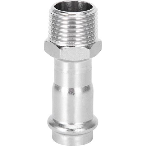 Adaptateur de raccord de tuyau fileté mâle DN20 3/4" en acier inoxydable, raccords filetés (1/5)