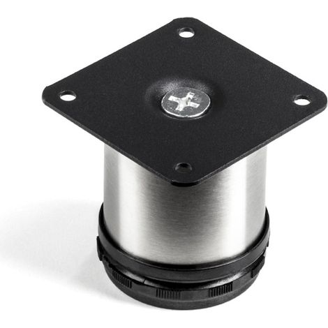 Möbelfuß JIM echt Edelstahl gebürstet Ø 50 mm Höhe 60 mm (1/5)