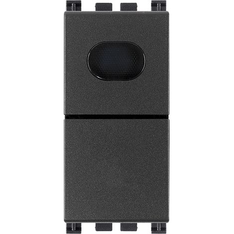 VIMAR - 19068 1P NO 10A Pulsador con luz indicadora gris