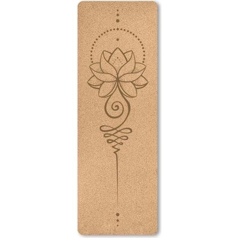 Yogamatte aus 100 % Naturkork, hochdichte, umweltfreundliche Trainingsmatte, 183 x 61 cm, mit Tragegurt für Zuhause, Pilates, Fitnessstudio und Training