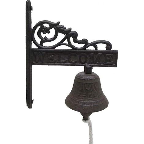 cloche De Porte Rustique Murale Cloches For Porte Cloche Dcoration Crative En Fer Bienvenue Sonnette Style Campagnard Jardin Dcoration Murale (col (1/5)