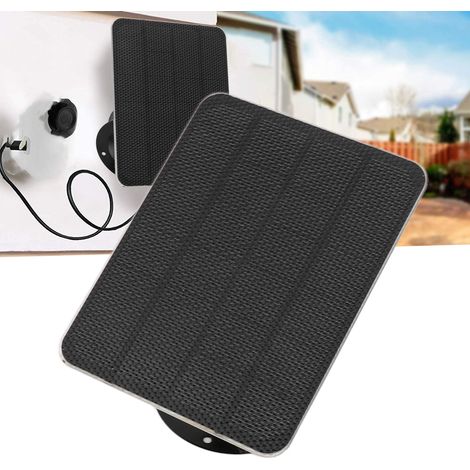 Panneau Solaire Monocristallin 5W avec Support Mur et Cable 3m pour Système de Surveillance Domestique (1/5)