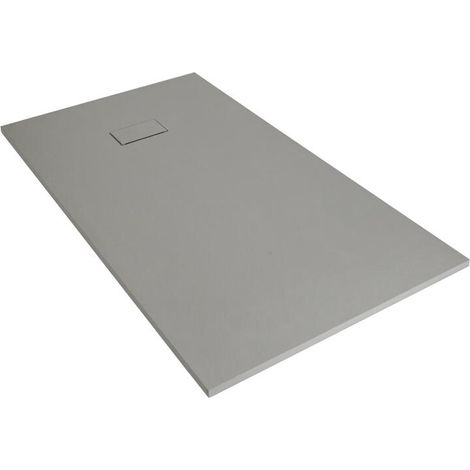 Hudson Reed - Receveur de Douche Rectangulaire 14090cm - Gris Clair Effet Pierre