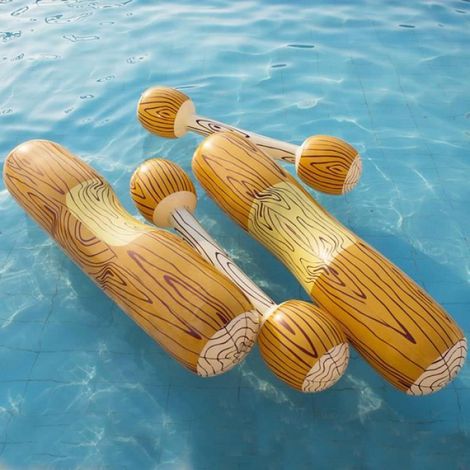 Bouée - brassard,Rafts gonflables en forme de bûches pour enfant et adulte,4 pièces,flotteur pour piscine,jouets [A201051002] (1/4)