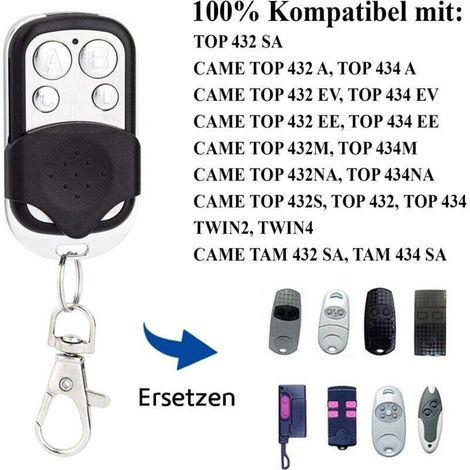 Telecomando duplicatore clone trasmettitore manuale a 433 MHz per apriporta da garage, compatibile con Came Top 432EE, 434EE, 432A, 434A, 432 EV, 1 pezzo. (1/3)