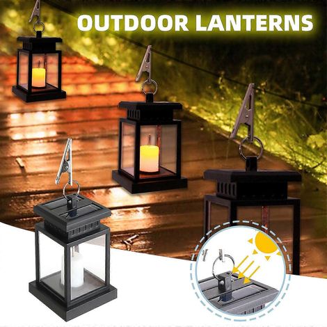 Lanterne suspendue portable LED solaire pour décoration intérieure et extérieure rétro (1/5)