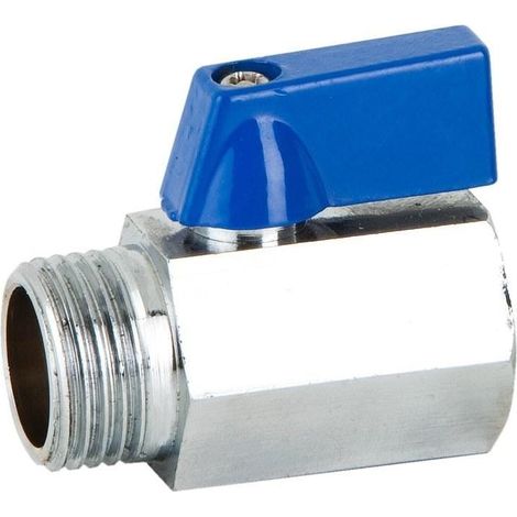 Vanne bille mini 3/8" passage réduit PN-16 laiton chromé