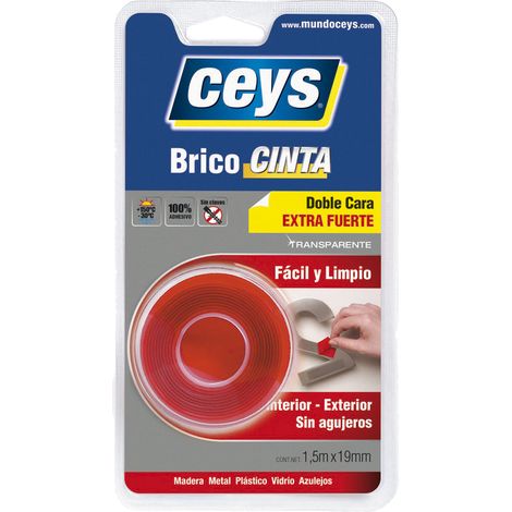 ceys cinta doble cara transparente 1,5 mx19 mm extrafuert 507519-507529 (1/4)