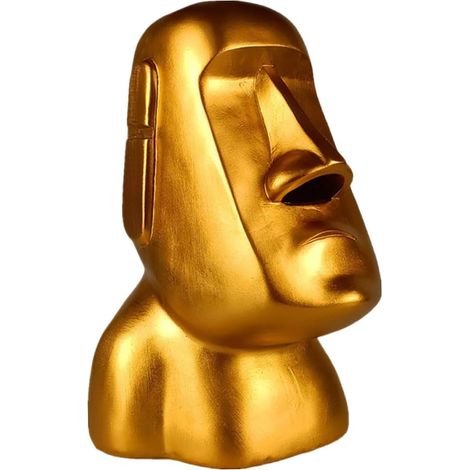 Dekorative Kosmetiktuchbox aus goldfarbenem Kunstharz mit