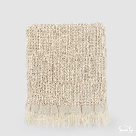 EDG Enzo De Gasperi Coperta Quadretti L 158 Cm L 102 Cm Scatola Regalo Grigio