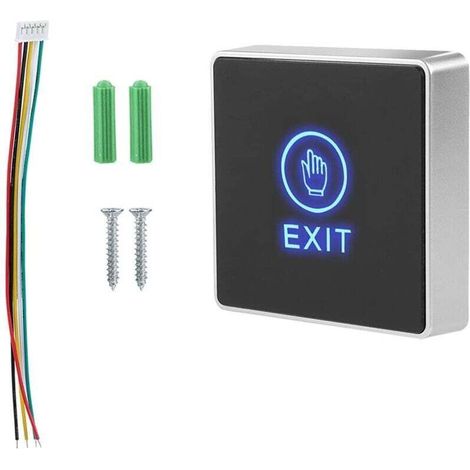 Bouton de déverrouillage du Bouton de déverrouillage du Bouton de déverrouillage de la Porte Voyant LED pour système de contrôle d'accès de Porte avec Voyant Bleu,de Sortie (1/4)